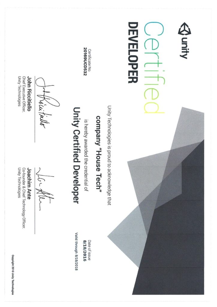 Certificate Developer