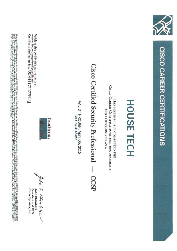 Cisco Career Certifications