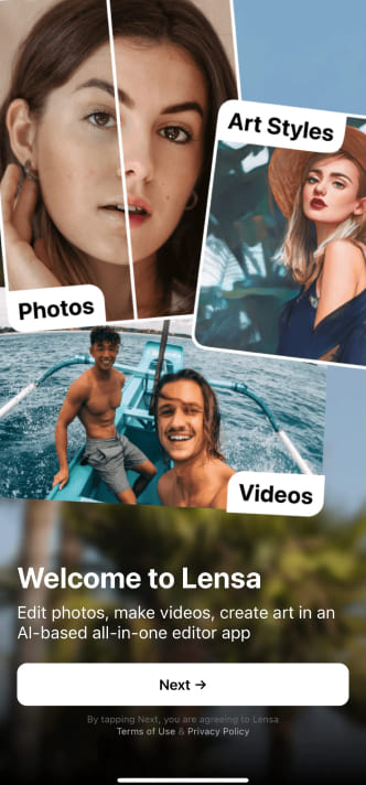 Lensa Al: photo & video editor
